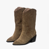 Austin botas de cuero Taupé