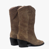 Austin botas de cuero Taupé