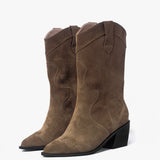 Austin botas de cuero Taupé