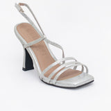 Sandalias Alva de cuero Plateado
