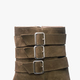 Botin de cuero Cairo Taupé