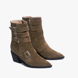 Botin de cuero Cairo Taupé