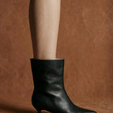 Botin de cuero Coline Negro