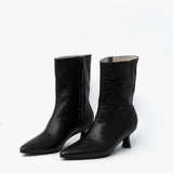 Botin de cuero Coline Negro