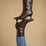 Botin de cuero Coline chocolate