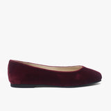 Flats Aurelia de terciopelo y cuero guinda