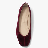 Flats Aurelia de terciopelo y cuero guinda