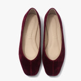 Flats Aurelia de terciopelo y cuero guinda