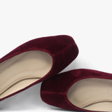 Flats Aurelia de terciopelo y cuero guinda