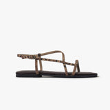 Sandalias Domenica de cuero chocolate