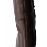 Donna botas de cuero chocolate