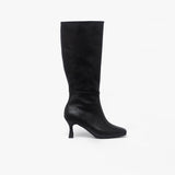 Donna botas de cuero negro