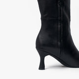 Donna botas de cuero negro