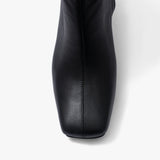 Donna botas de cuero negro