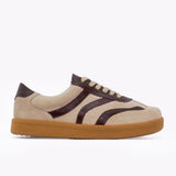Zapatillas Fausta de cuero beige
