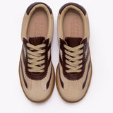 Zapatillas Fausta de cuero beige