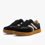 Zapatillas Fausta de cuero negro