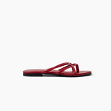 Sandalias Flop de cuero rojo