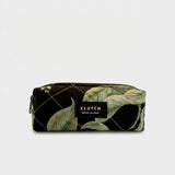 Neceser de tela flores negro Small