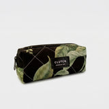 Neceser de tela flores negro Small