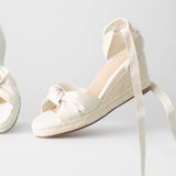 ALPARGATAS DE NOVIA | Saona de cuero ivory (a pedido)
