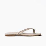 Sandalias Flip de cuero dorado