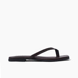 Sandalias Flip de cuero chocolate