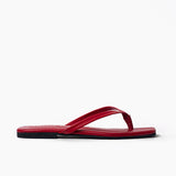 Sandalias Flip de cuero rojo