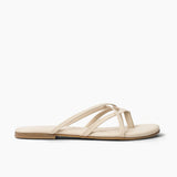 Sandalias Flop de cuero vainilla