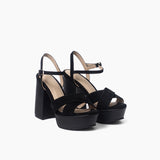 Sandalias Gaia de cuero negro