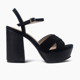 Sandalias Gaia de cuero negro