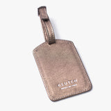 Tag de cuero para maleta cobre