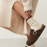 Clogs de cuero Jess Chocolate