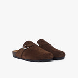 Clogs de cuero Jess Chocolate