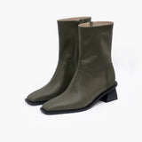 Botin de cuero Maya verde