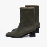 Botin de cuero Maya verde