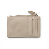 Monedero de cuero Beige