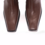Mora botas de cuero guinda