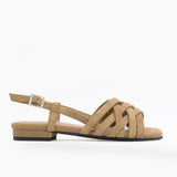 Flats Matilde de cuero avellana
