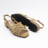 Flats Matilde de cuero avellana