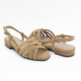 Flats Matilde de cuero avellana