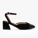 Samantha zapatos de cuero negro