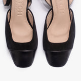 Samantha zapatos de cuero negro