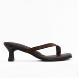 Sandalia Ofelia de cuero chocolate