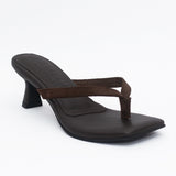 Sandalia Ofelia de cuero chocolate