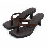Sandalia Ofelia de cuero chocolate
