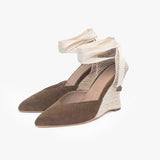 Alpargatas de cuero Palma taupe