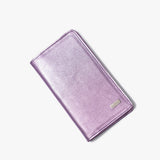 Porta pasaporte de cuero Lila