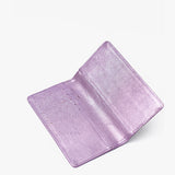 Porta pasaporte de cuero Lila