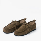 Pratt flats de cuero taupé